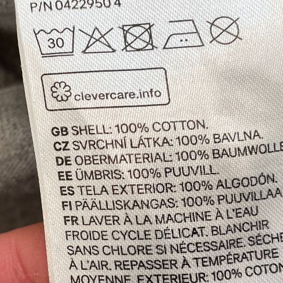 H&M LOGG Lightweight Flannel Gray & White Check/Windowpane Button Down Shirt, M - Picture 8 of 12